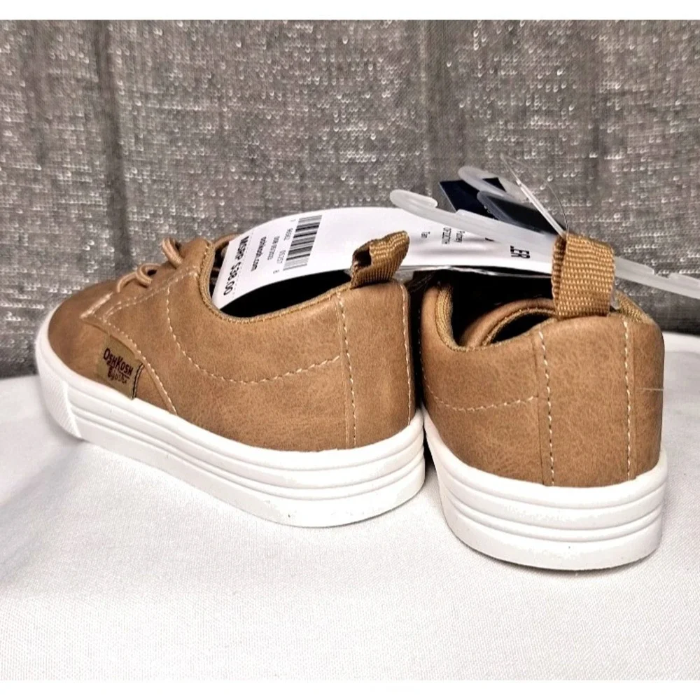 Oshkosh‎ 5 Toddler Putney Tan Slip On Sneakers Wipe Clean Shoes Wipe Away Tech